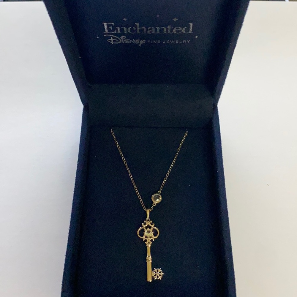 Disney Enchanted Sterling Silver Elsa Key Necklace